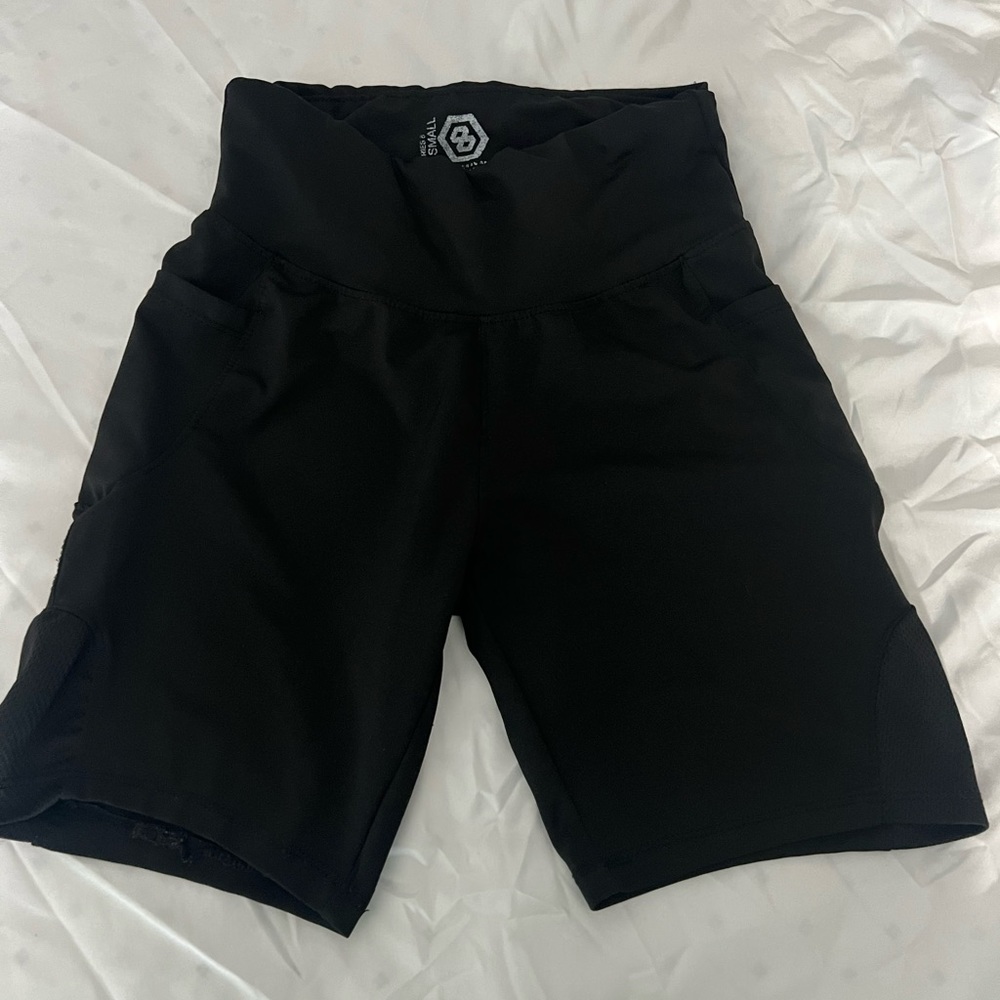 Women’s black biker shorts. Size small